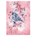 Ilustrace Small Bird on the branch of, oxygen, 30 × 40 cm