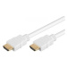 PremiumCord HDMI High Speed + Ethernet kabel, bílý, zlacené konektory, 5m