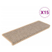 vidaXL Samolepicí nášlapy na schody sisal 15ks 65x21x4cm světle béžové