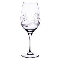 Onte Crystal Bohemia Crystal ručně broušené sklenice na bílé víno Mašle 380 ml 2KS