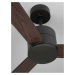 NOVA LUCE stropní ventilátor AXEL černý hliník a listy ořech 9952350