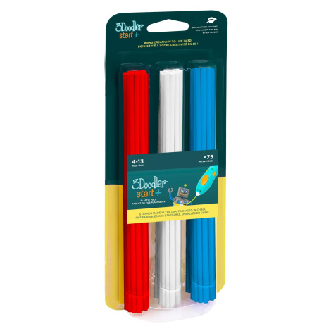 3Doodler náplň ECO-PCL pro 3D pero Start+ 75ks - červená, modrá, bílá