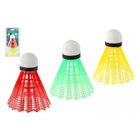 Míčky/Košíčky na badminton barevné plast 3ks na kartě 11x21cm