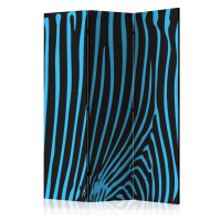 Paraván Zebra pattern (turquoise) Dekorhome 225x172 cm (5-dílný)