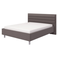 Manželská postel 160x200cm corey - sv. šedá/šedé nohy