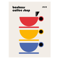 Ilustrace Bauhaus Coffee Minimalist, Retrodrome, (30 x 40 cm)