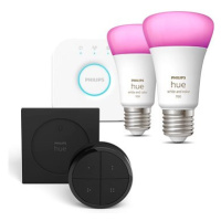 Philips Hue White and Color Ambiance 9W 1100 E27 malý promo starter kit + Philips Hue Tap Dial S