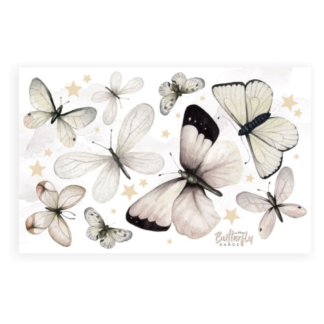 Dekornik Samolepka do dětského pokoje motýlí tanečný set S:80x50cm, L:110x70cm