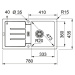 Franke STG 614-78  Fragranit Onyx  dřez Strata 114.0369.390