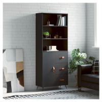 vidaXL Skříň highboard černá 69,5 x 34 x 180 cm kompozitní dřevo