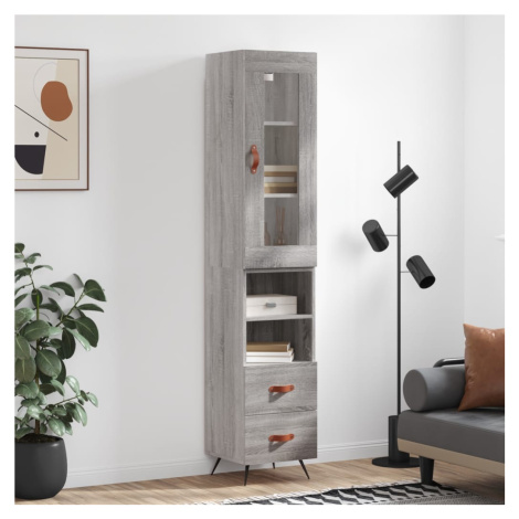 vidaXL Skříň highboard šedá sonoma 34,5 x 34 x 180 cm kompozitní dřevo