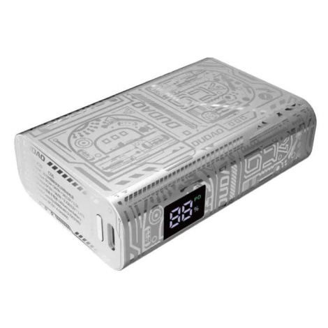Dudao K20 powerbanka USB / USB-C 10000mAh 22,5W Stříbrná