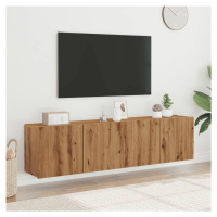 vidaXL TV skříňky nástěnné 2 ks dub artisan 80 x 30 x 41 cm