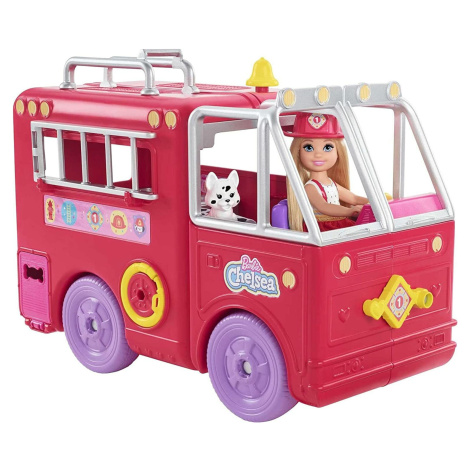 Mattel Barbie Chelsea hasičské auto HCK73