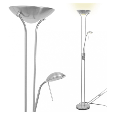 Stojací stmívací LED lampa Dekorhome Stříbrná,Stojací stmívací LED lampa Dekorhome Stříbrná vidaXL