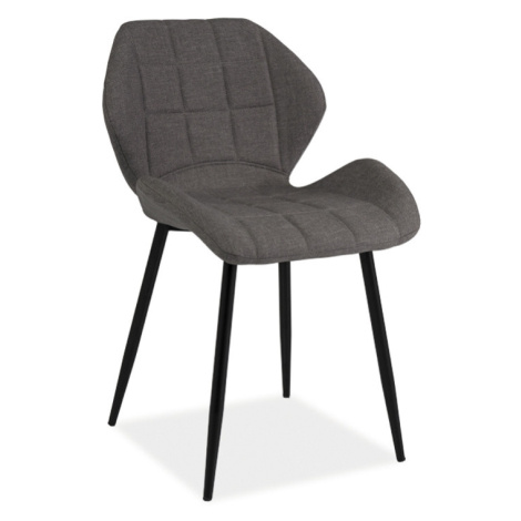 Jídelní čalouněná židle DABAR, šedá/černá Casarredo