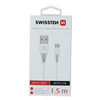 Datový kabel SWISSTEN USB / microUSB (6,5mm) 1,5m white