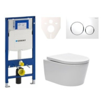 Cenově zvýhodněný závěsný WC set Geberit do lehkých stěn / předstěnová montáž+ WC SAT Brevis SIK