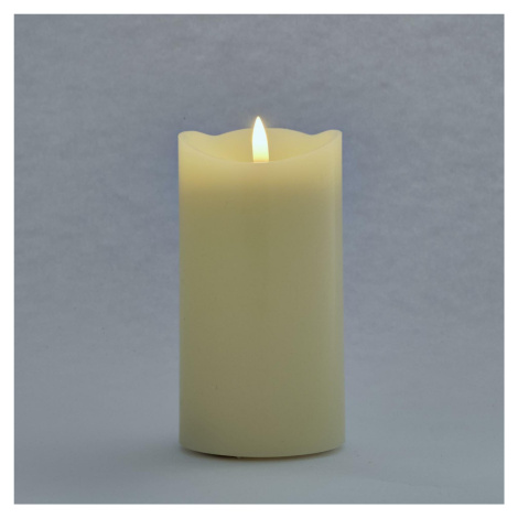 DecoLED LED svíčka, vosková, 8 x 15 cm, mandlová