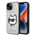 Karl Lagerfeld KLHCP14SG2CPS hard silikonové pouzdro iPhone 14 6.1" silver Glitter Choupette Pat