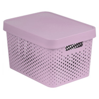 CURVER Úložný box s víkem plastový 17L - růžový R41170