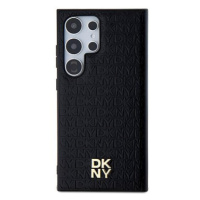 DKNY PU Leather Repeat Pattern Stack Logo Magsafe Zadní Kryt pro Samsung Galaxy S24 Ultra Black