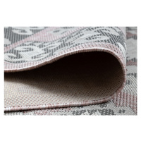 Kusový koberec Sion Sisal Aztec 3007 pink/ecru – na ven i na doma 120x170 cm