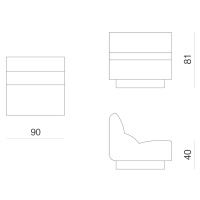 Prostoria designové sedačky Layout Sofa Seat L