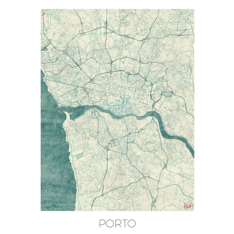 Mapa Port, Hubert Roguski, (30 x 40 cm)