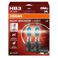 OSRAM HB3 12V 60W P20d NIGHT BREAKER LASER +150% více světla 2ks 9005NL-2HB