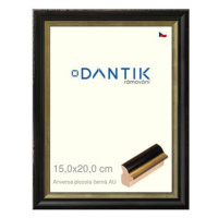 DANTIK rámeček 15 × 20, ANIVERSA piccola černý AU sklo čiré