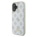 Pouzdro Guess pro iPhone 16 6.1 bílé Peony Script Logo MagSafe