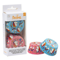 Košíčky na muffiny 36ks jednorožec modro růžové - Decora