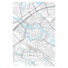 Mapa Zwolle white, (26.7 x 40 cm)