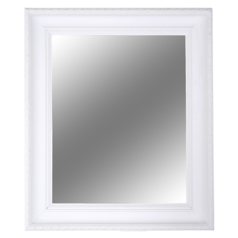 Zrcadlo, dřevěný rám bílé barvy, MALKIA TYP 2 Tempo Kondela