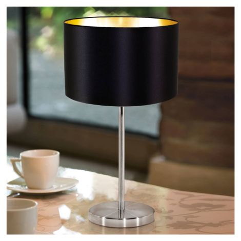 EGLO Textilní stolní lampa Lecio, černá