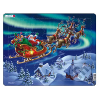 Santa Claus a jeho sane v polárnych svetlách (XM1) - puzzle z kategorie Naučné puzzle