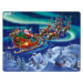 Santa Claus a jeho sane v polárnych svetlách (XM1) - puzzle z kategorie Naučné puzzle