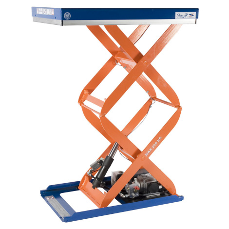 Edmolift Kompaktní zvedací stůl, stacionární, nosnost 200 kg, plošina d x š 900 x 600 mm, užiteč