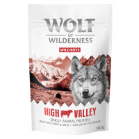 Výhodné balení Wolf of Wilderness Snack - Wild Bites 3 x 180 g - High Valley - hovězí