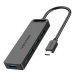 Vention Type-C to 4-Port USB 3.0 Hub with Power Supply 0.5m Black