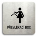 Accept Piktogram "převlékací box IV" (80 × 80 mm) (stříbrná tabulka - černý tisk bez rámečku)