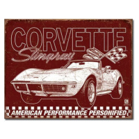 Plechová cedule Corvette - 69 StingRay, (30 x 42 cm)