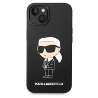 Karl Lagerfeld Liquid Silicone Ikonik NFT kryt iPhone 14 Plus černý