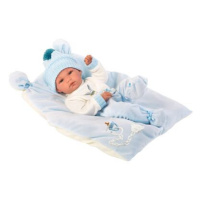 Llorens 63555 NEW BORN CHLAPEČEK - realistická panenka miminko s celovinylovým tělem - 35 cm