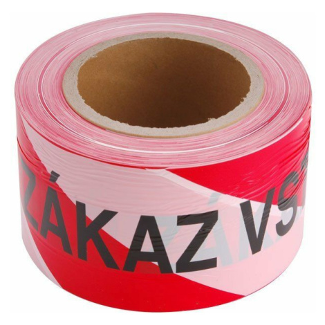 Páska výstražná červeno-bílá ZÁKAZ VSTUPU, 75mm x 250m, PE EXTOL-CRAFT