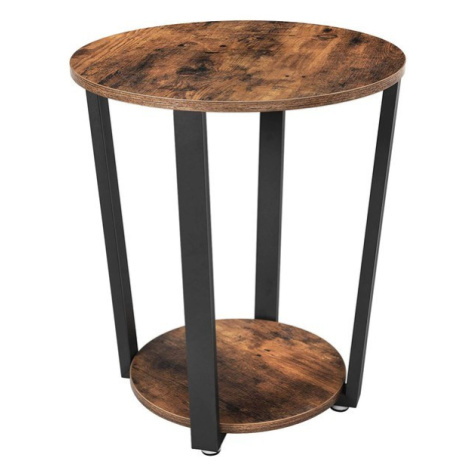 Přístavný stolek SALO černá/hnědá