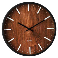 SEGNALE Nástěnné hodiny 30 cm tmavé dřevo KO-837362320