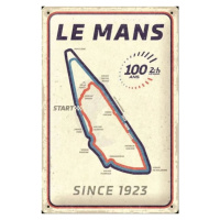 Plechová cedule 24h du Mans - Curcuit 100 Ans, (20 x 30 cm)
