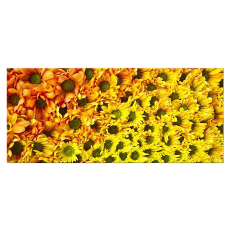 Dekor skleněný - žluté květy 20/50 AQUA MERCADO